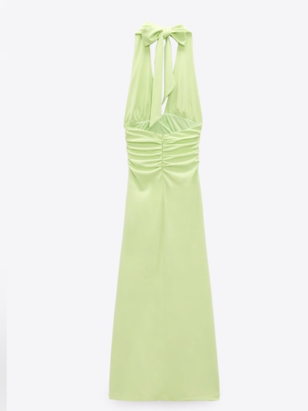 Zara Lime Green Halter Midi Dress - Picture 5 of 5